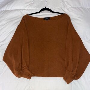 Brown Off The Shoulder Sweater Forever 21